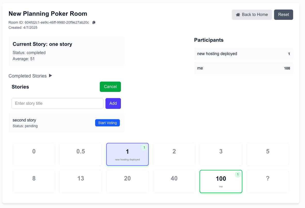 Planning Poker App preview