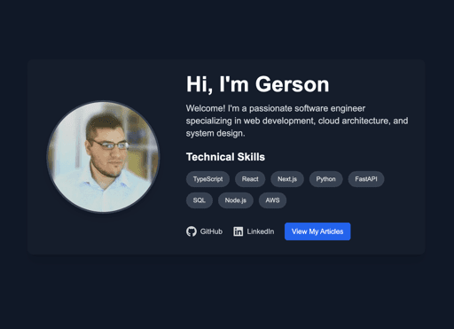 Personal Portfolio preview
